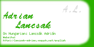 adrian lancsak business card